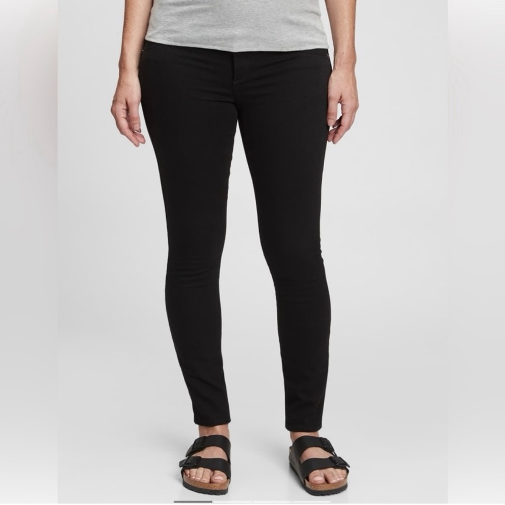 🆕 Gap Maternity Inset Panel True Skinny Jeans Black Size 4